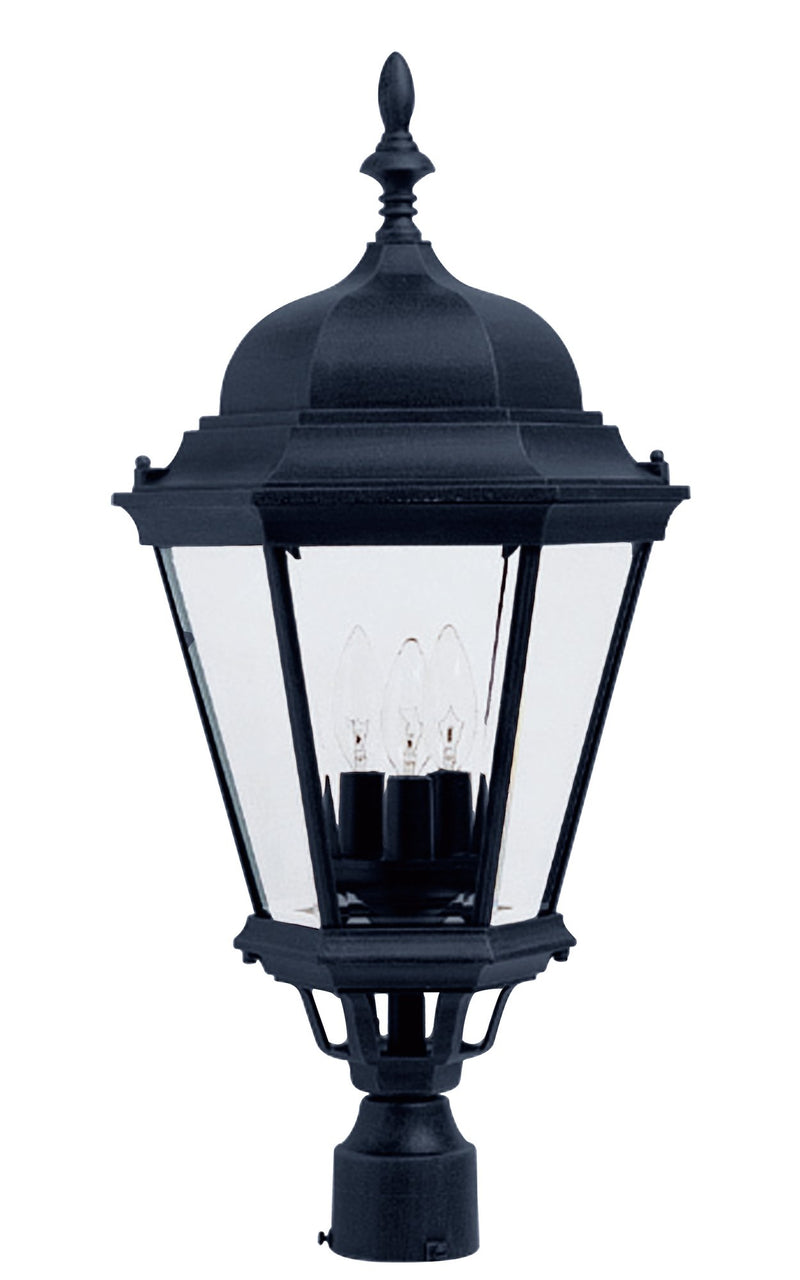 Westlake 3 Light Outdoor Post Lantern in Black