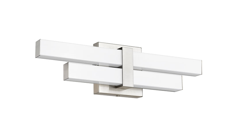 Zane 2 Light 18" Vanity in Brushed Nickel
