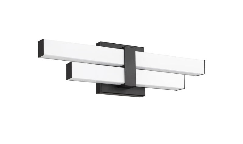 Zane 2 Light 18" Vanity in Matte Black