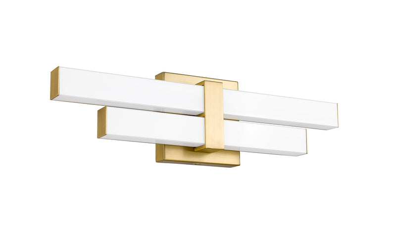 Zane 2 Light 18" Vanity in Modern Gold