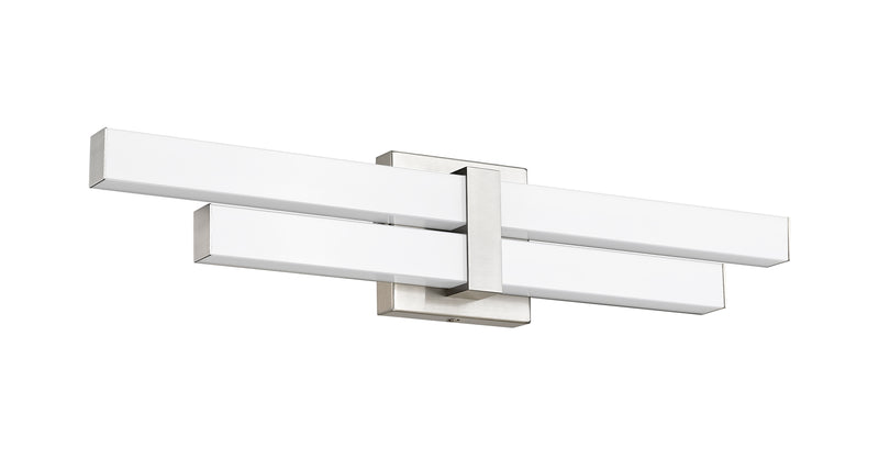 Zane 2 Light 25" Vanity in Brushed Nickel