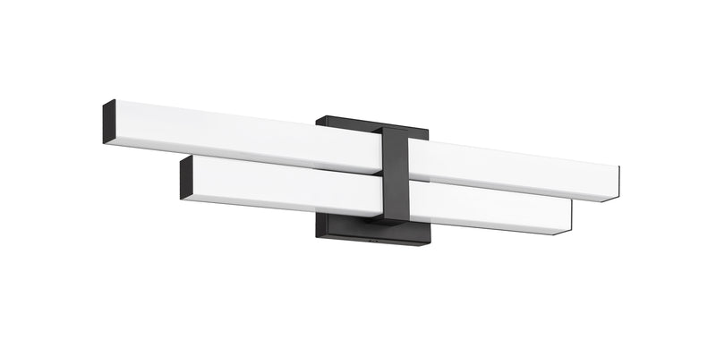 Zane 2 Light 25" Vanity in Matte Black