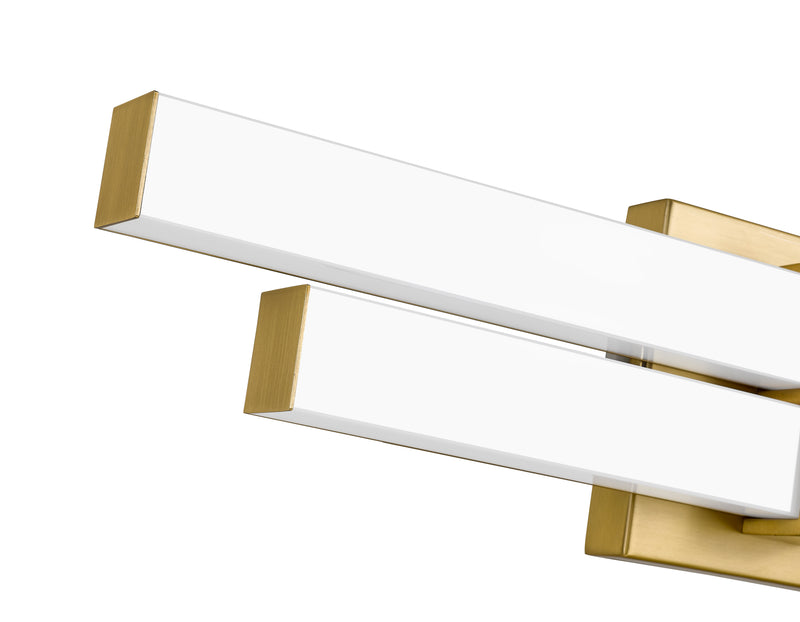 Zane 2 Light 25" Vanity in Modern Gold