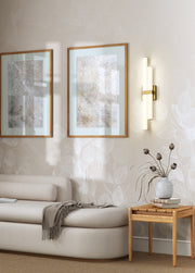 Zane 2 Light 25" Vanity in Modern Gold in a room setting