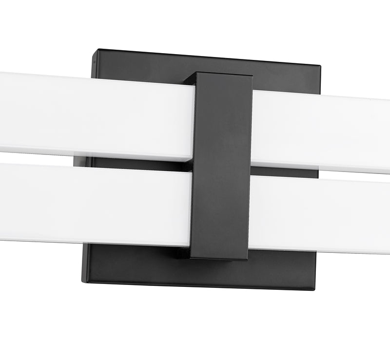 Zane 2 Light 40" Vanity in Matte Black