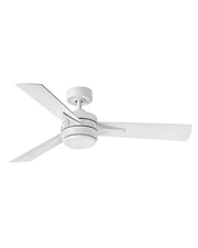 Ventus 52" Ceiling Fan with Light in Matte White / Matte White/weathered Wood