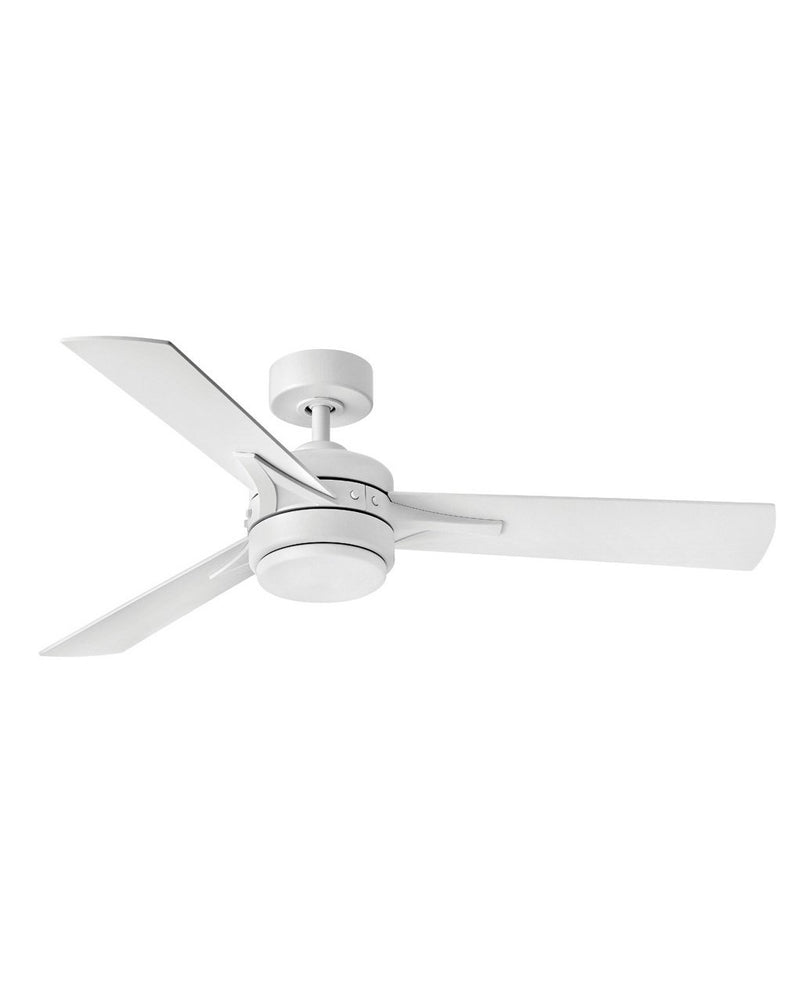 Ventus 52" Ceiling Fan with Light in Matte White / Matte White/weathered Wood