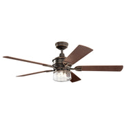 Lyndon 60" Outdoor Ceiling Fan with Light in Olde Bronze