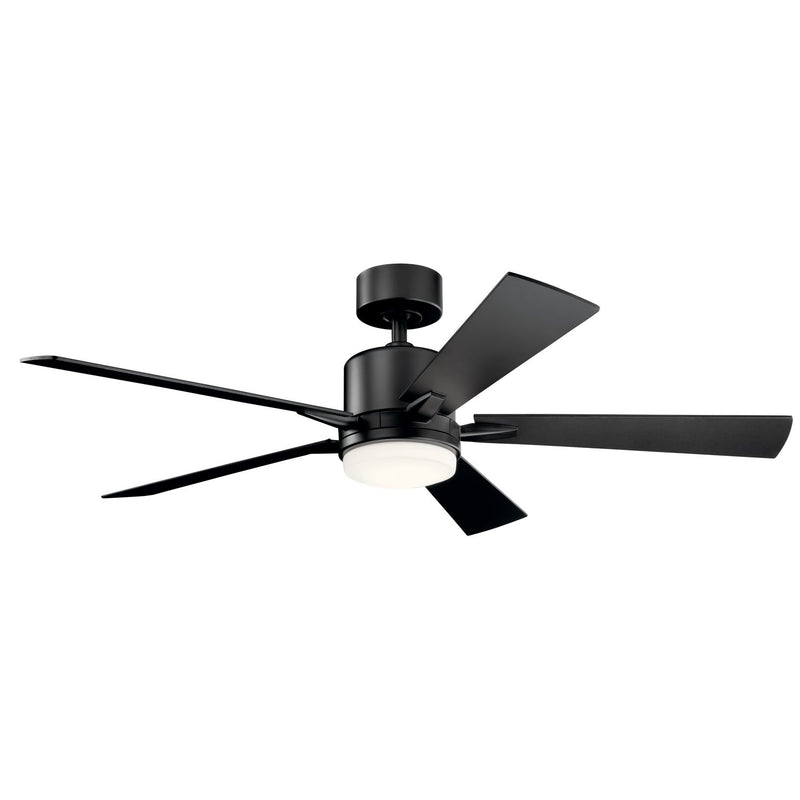 Lucian Elite 52" Ceiling Fan with Light in Satin Black