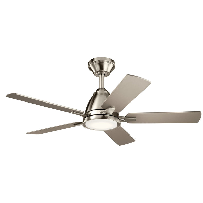 Arvada 44" Ceiling Fan with Light in Brushed Stainless Steel