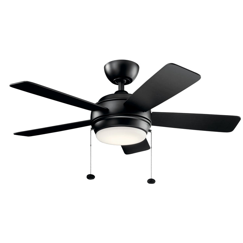 Starkk 42" Ceiling Fan with Light in Satin Black