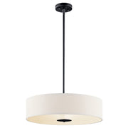 3-Light 20" Convertible Drum Pendant in Black