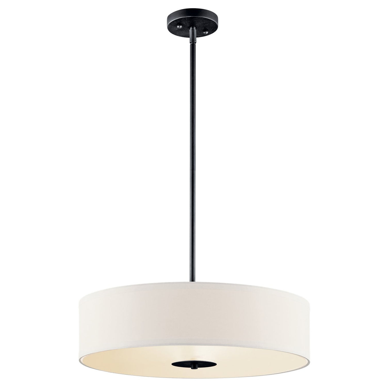 3-Light 20" Convertible Drum Pendant in Black