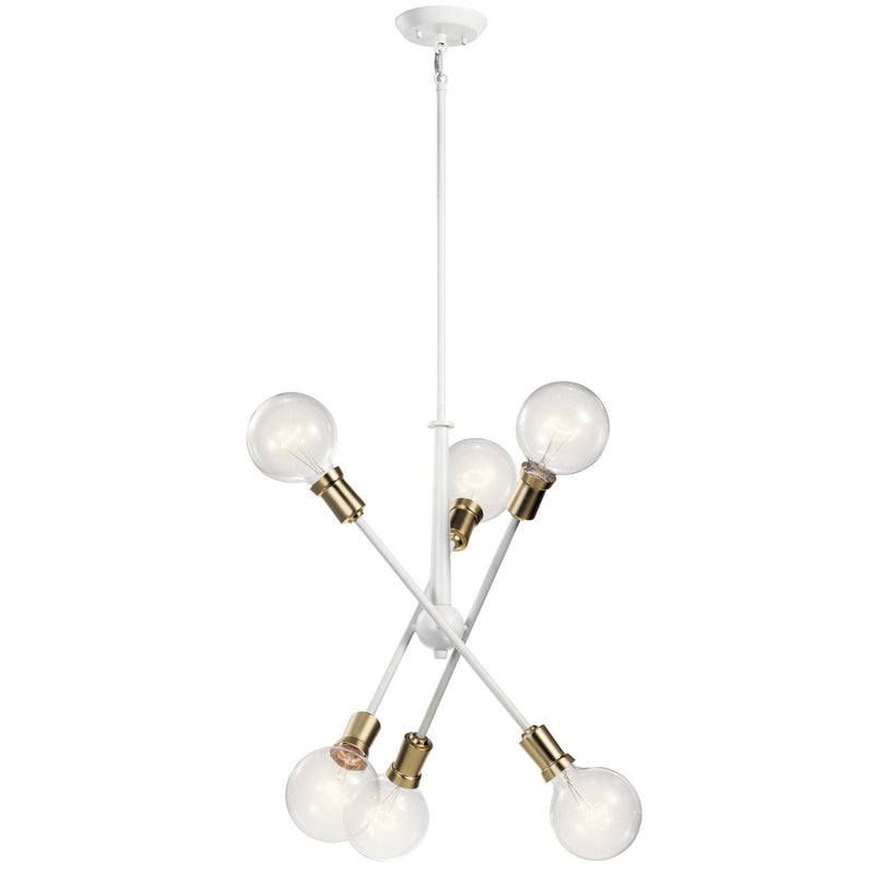 Armstrong 6-Light Chandelier in White