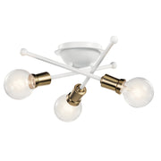 Armstrong 3-Light Flush Mount in White