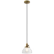 Avery 8" Bell Mini Pendant in Natural Brass