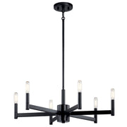 Erzo 6-Light Chandelier in Black