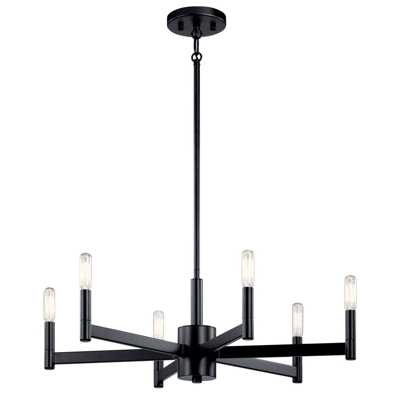 Erzo 6-Light Chandelier in Black