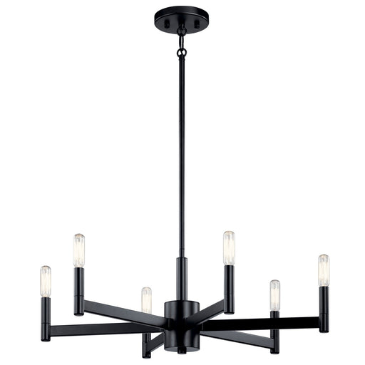 Erzo 6-Light Chandelier in Black