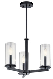 Crosby 3-Light Convertible Chandelier in Black