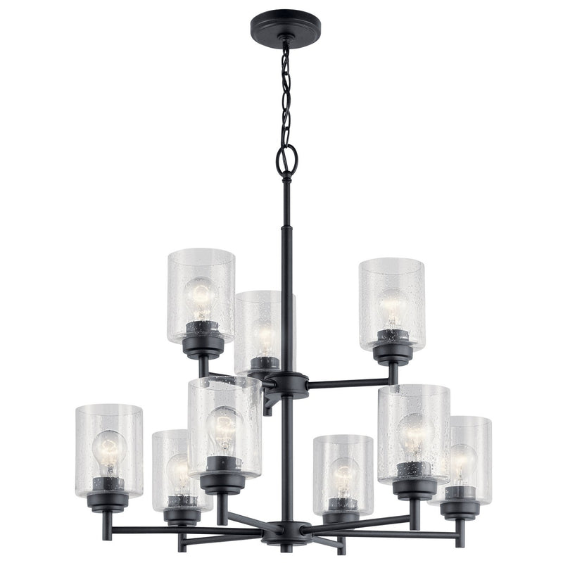 Winslow 9-Light Two-Tier Chandelier in Black