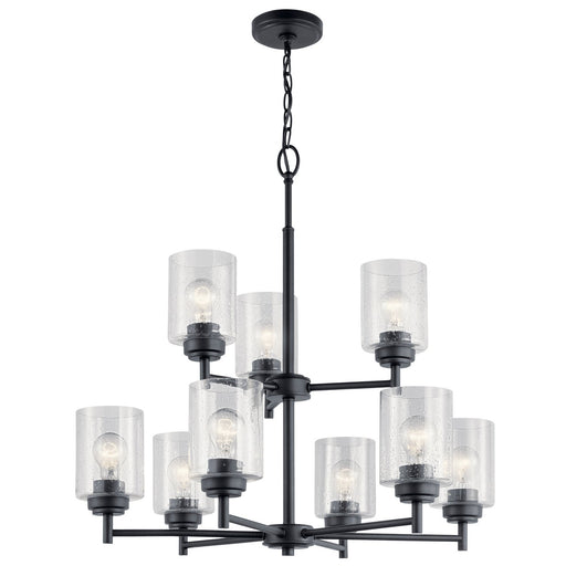 Winslow 9-Light Two-Tier Chandelier in Black