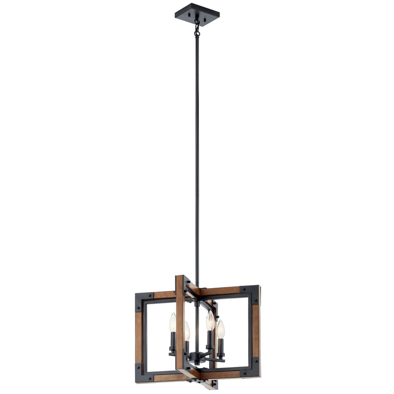 Marimount 4-Light Chandelier in Auburn Stained