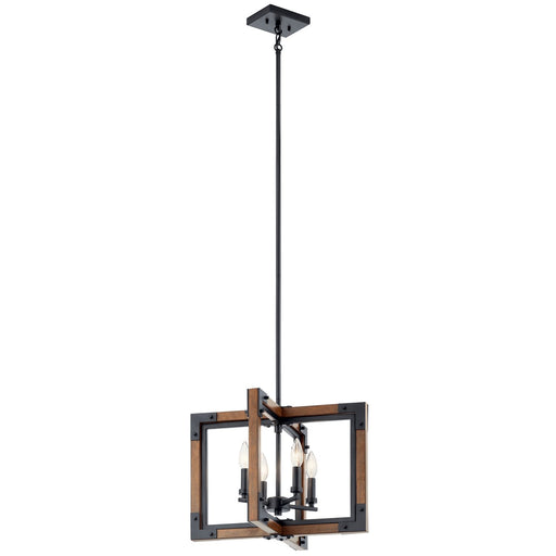 Marimount 4-Light Chandelier in Auburn Stained
