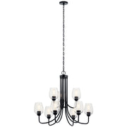 Valserrano 9-Light Two-Tier Chandelier in Black