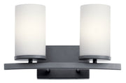 Crosby 2-Light Bath Vanity Light in Black