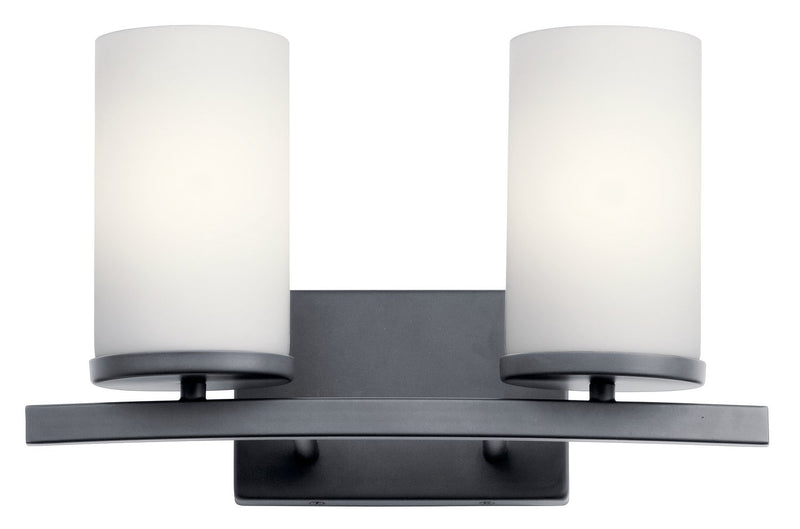Crosby 2-Light Bath Vanity Light in Black