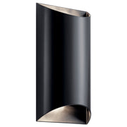 Wesley 2-Light LED Outdoor Wall Sconce in Black