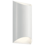 Wesley 2-Light LED Outdoor Wall Sconce in White