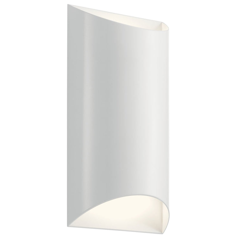 Wesley 2-Light LED Outdoor Wall Sconce in White