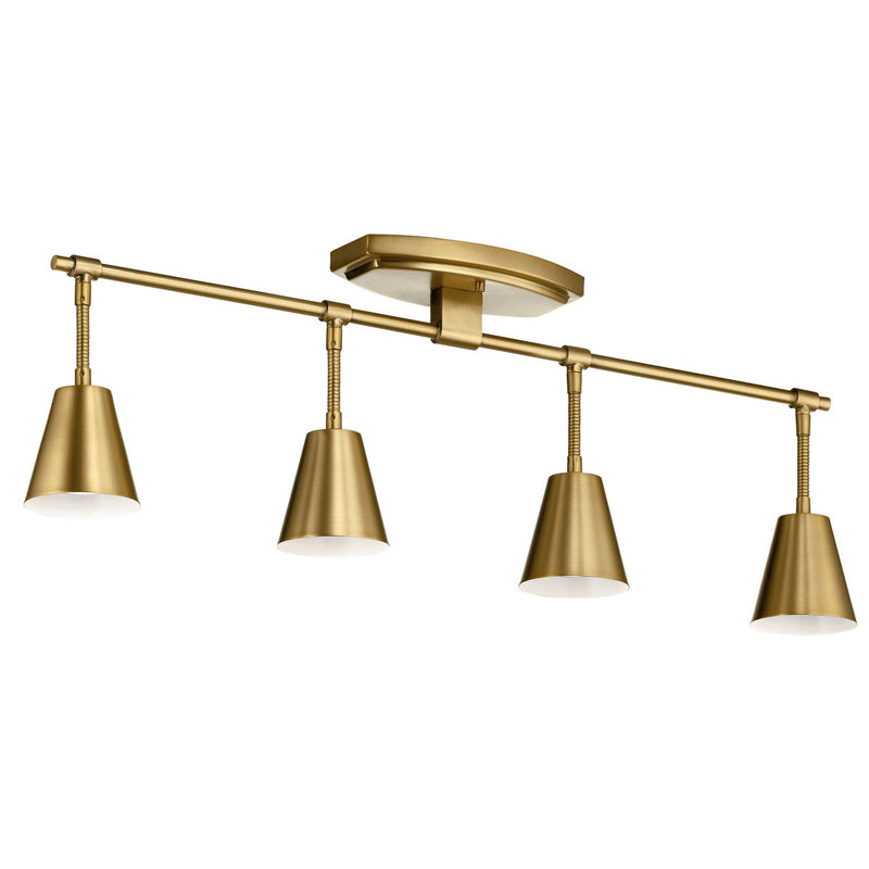 Sylvia 4-Light Bath Vanity Light in Brushed Natural Brass