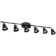 Sylvia 6-Light Bath Vanity Light in Black