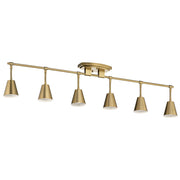 Sylvia 6-Light Bath Vanity Light in Brushed Natural Brass