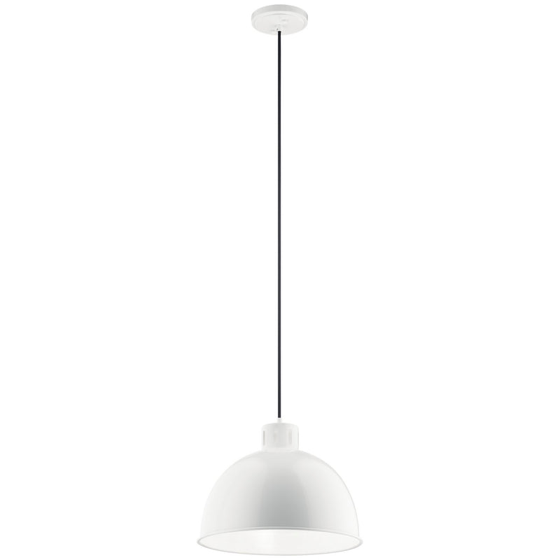 Zailey Dome Pendant in White