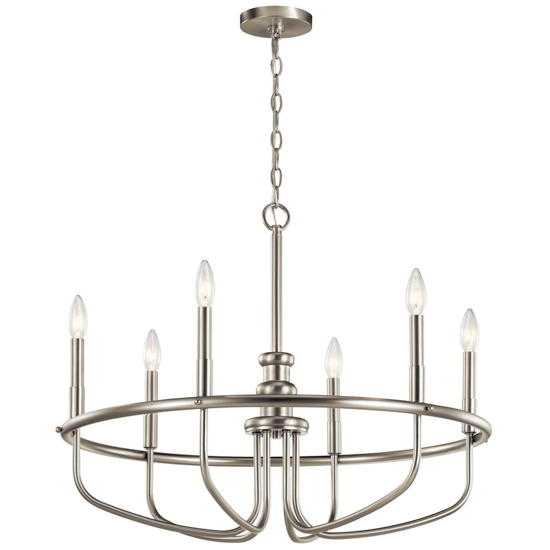Capitol Hill 6-Light Chandelier in Brushed Nickel