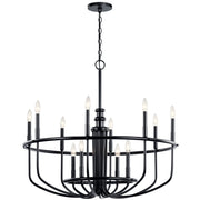 Capitol Hill 12-Light Chandelier in Black