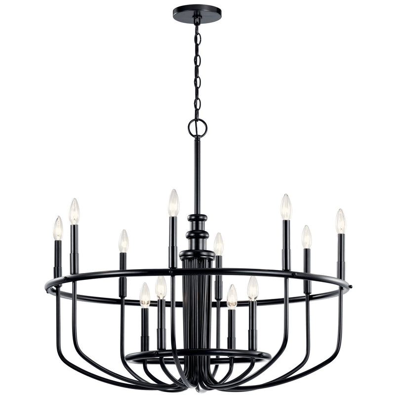 Capitol Hill 12-Light Chandelier in Black