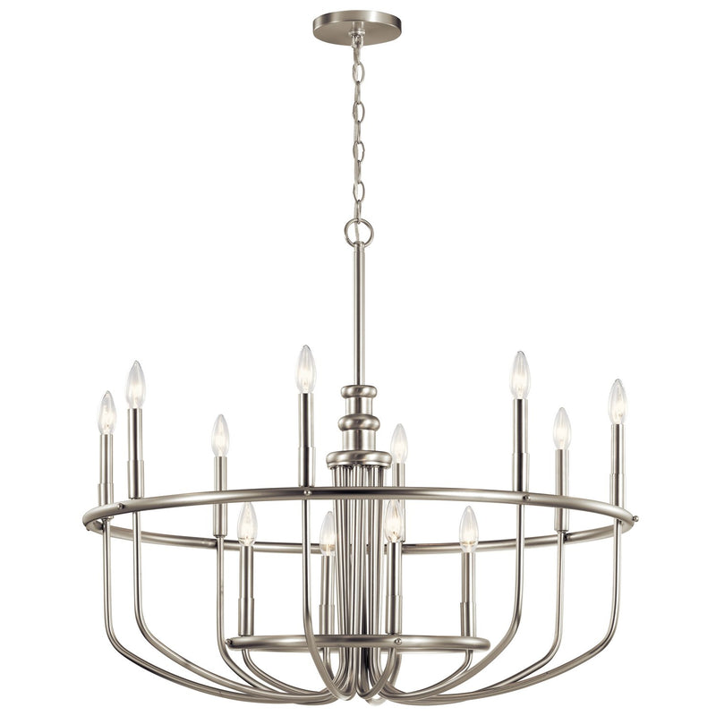 Capitol Hill 12-Light Chandelier in Brushed Nickel