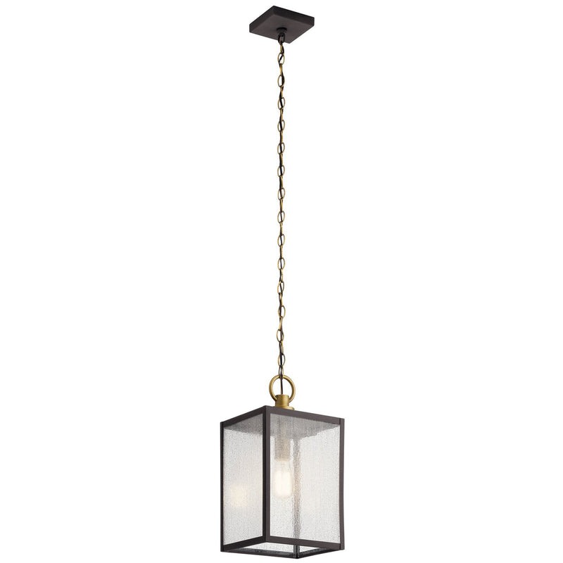 Lahden Convertible Outdoor Lantern Pendant in Weathered Zinc