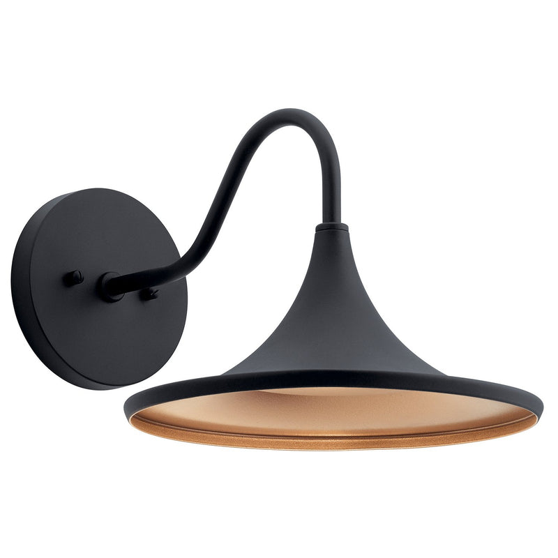 Elias 11" Outdoor Wall Sconce in Textured Black