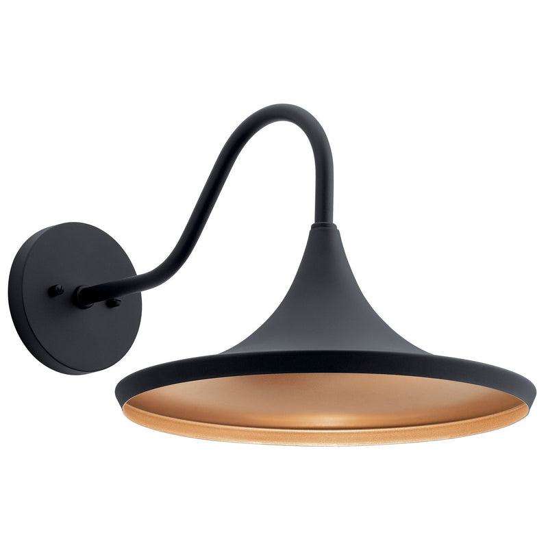 Elias 14.25" Outdoor Wall Sconce in Textured Black