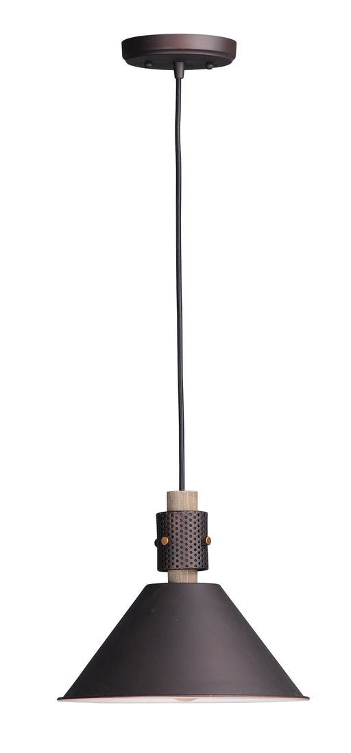 Tucson 1 Light 11" Pendant in Oil Rubbed Bronze / Weathered Wood