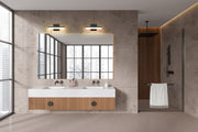 Liam 1 Light 13" Vanity in Matte Black in a room setting