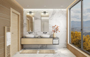 Liam 1 Light 13" Vanity in Matte Black in a room setting