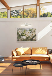 Liam 1 Light 18" Vanity in Brushed Nickel in a room setting