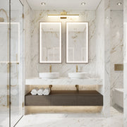 Liam 1 Light 25" Vanity in Modern Gold in a room setting